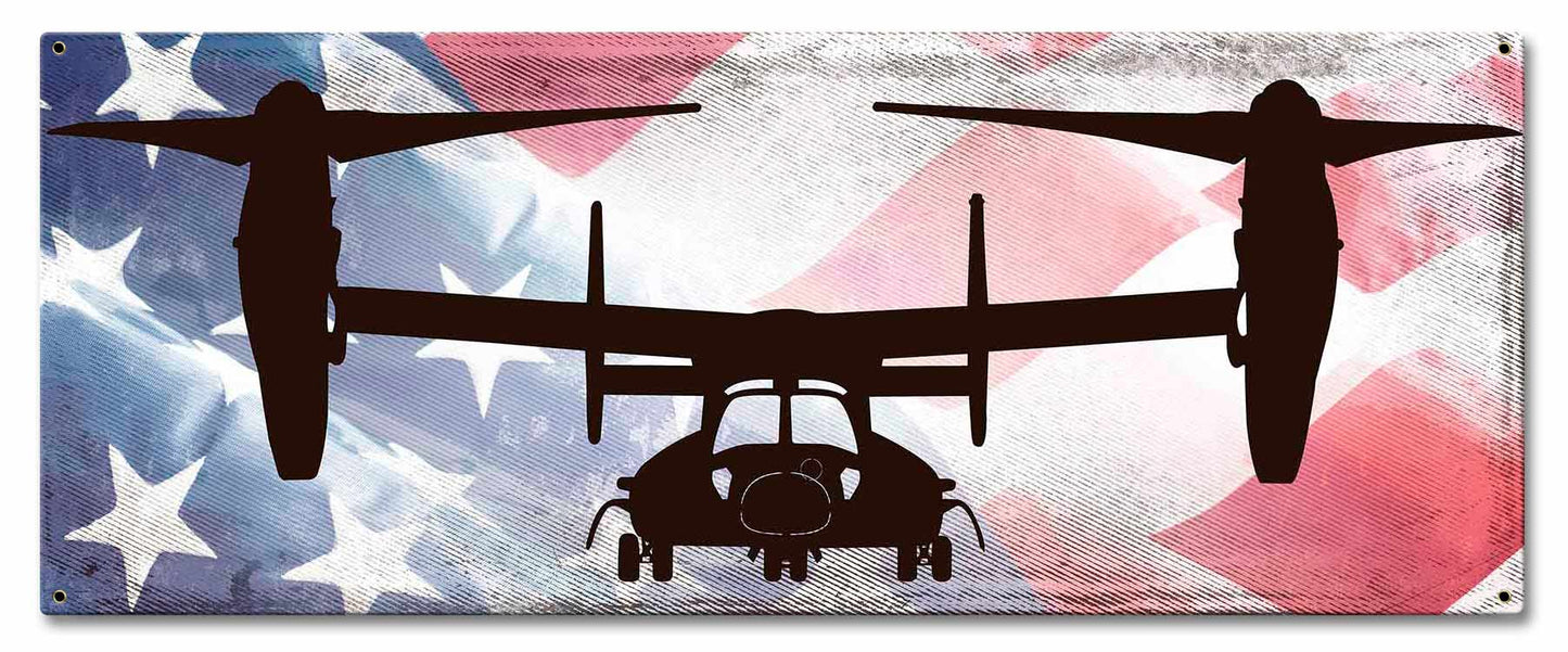 Planes V22 Osprey American Flag
