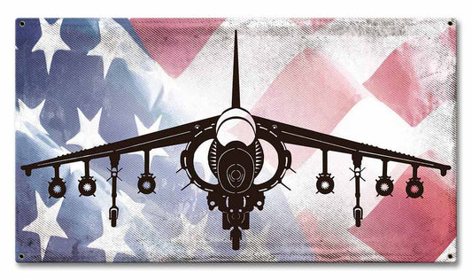 Planes Harrier American Flag