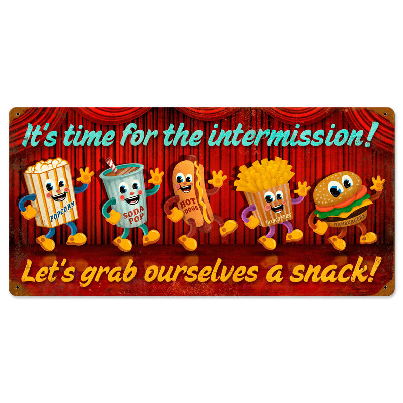 Intermission Snacks Vintage Sign