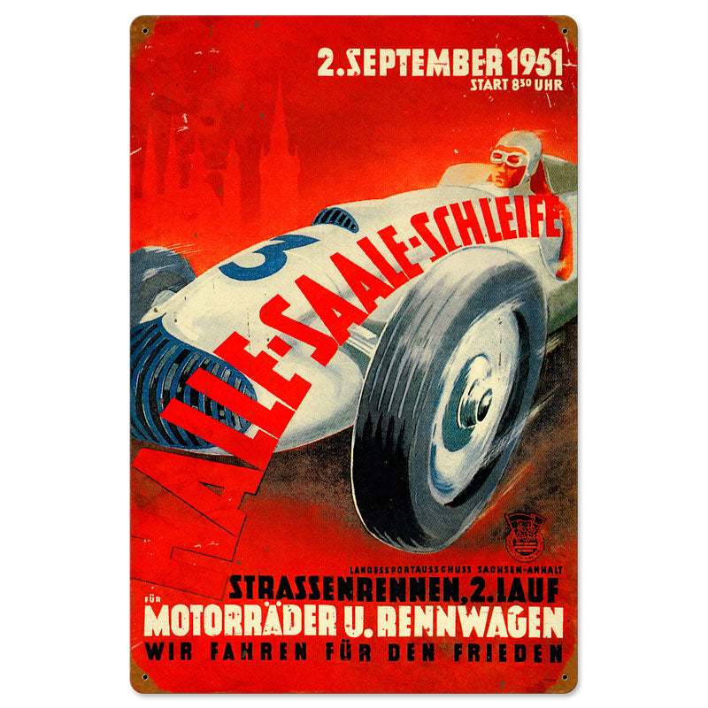 Halle Saale Racetrack Vintage Sign