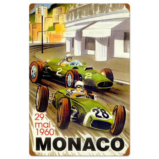 Monaco Races Vintage Sign