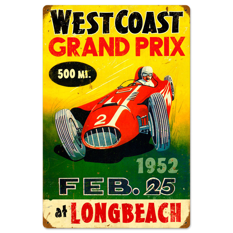 West Coast Grand Prix Vintage Sign