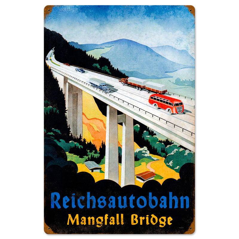 Reichsautobahn Bridge Vintage Sign