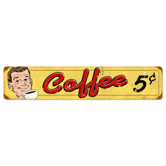 Coffee 5 Cents Vintage Sign