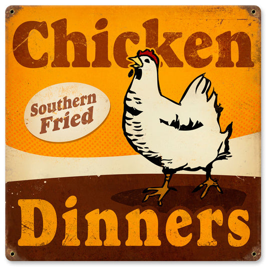 Chicken Dinners Vintage Sign