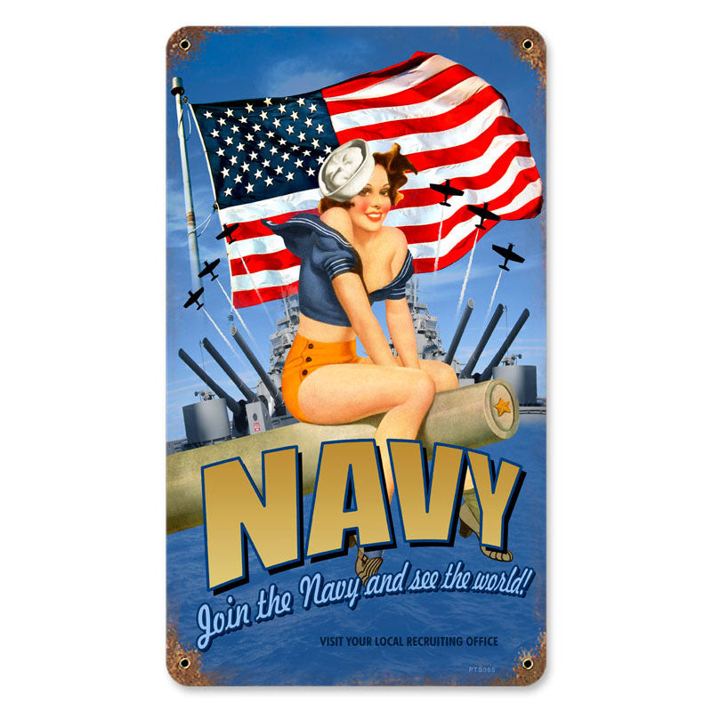 Navy Pinup Vintage Sign