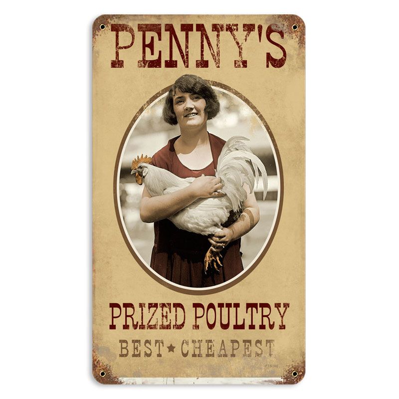 Penny'S Pultry Vintage Sign