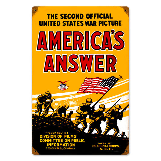 Americans Answer Vintage Sign