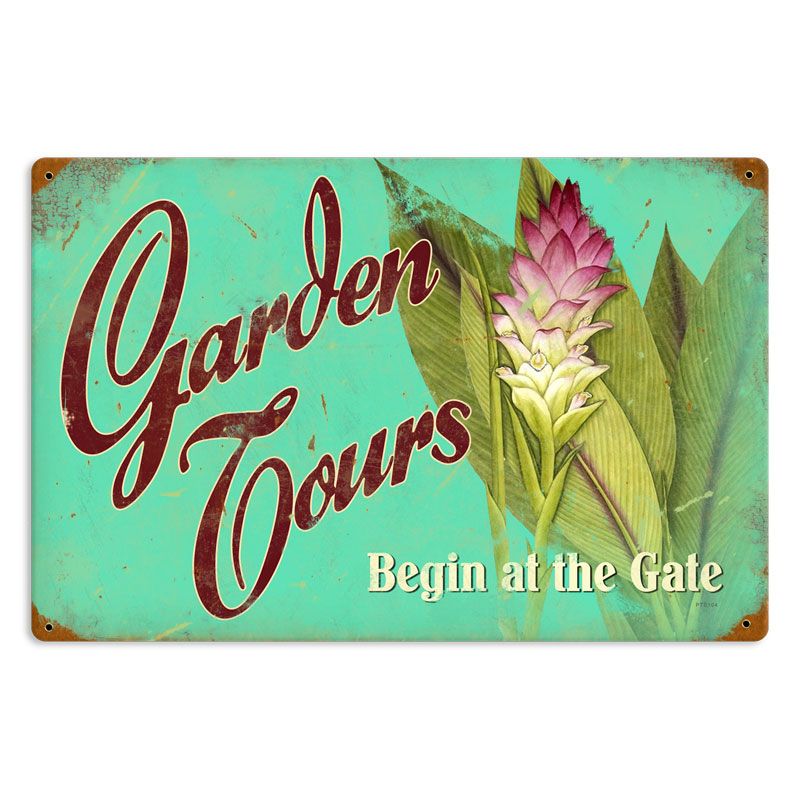 Garden Tours Vintage Sign