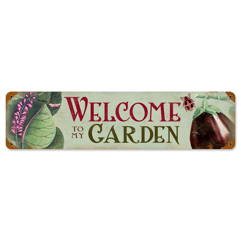 Welcome To My Garden Vintage Sign
