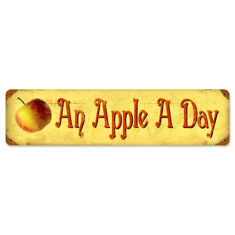 Apple A Day Vintage Sign