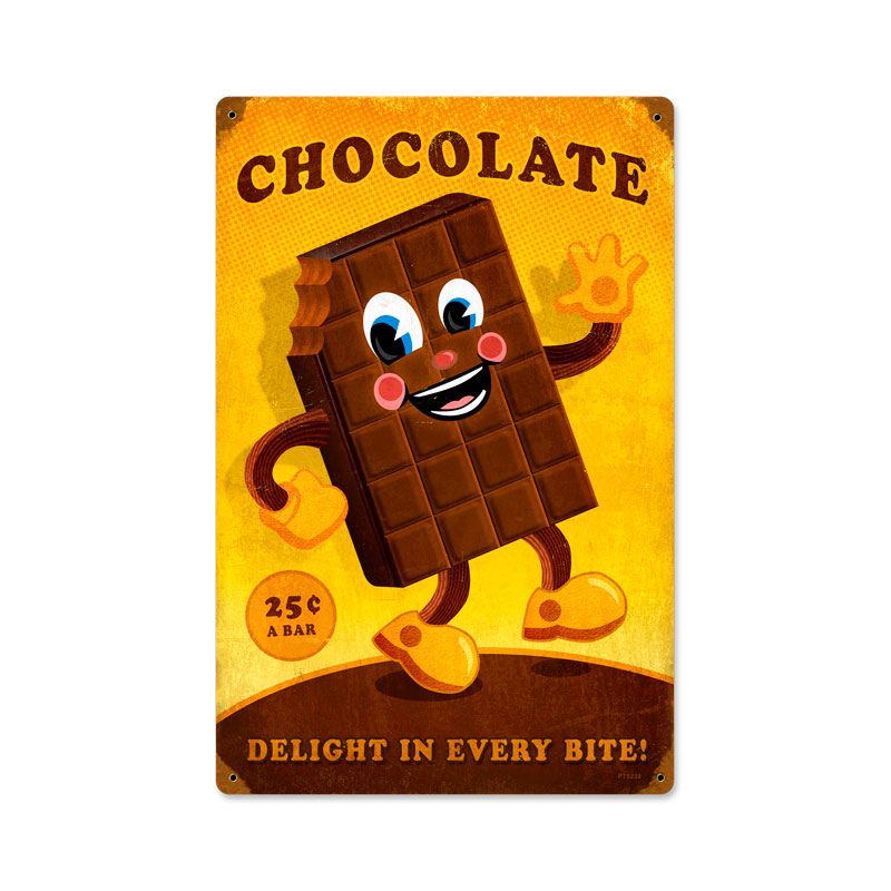 Chocolate Man Vintage Sign