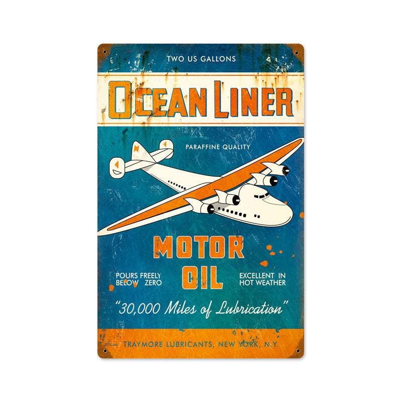 Ocean Liner Oil Vintage Sign