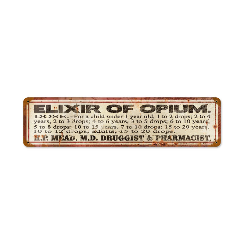 Elixer Of Opium Vintage Sign