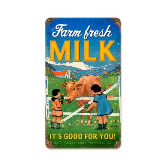 Farm Fresh Milk Vintage Sign