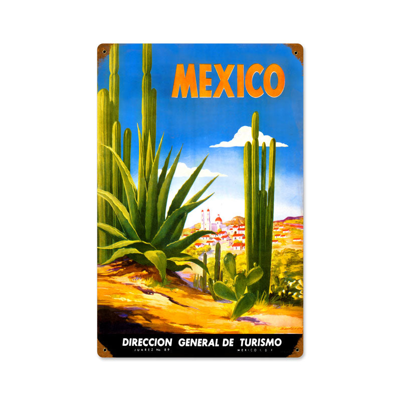 Mexico Cactus Vintage Sign