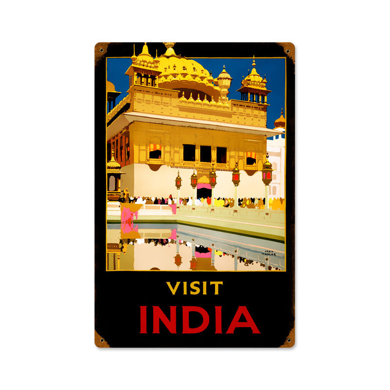 Vista India Travel Vintage Sign