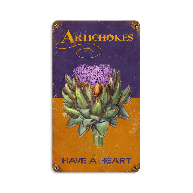 Artichokes Vintage Sign