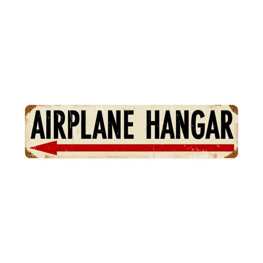 Airplane Hanger Left Vintage Sign