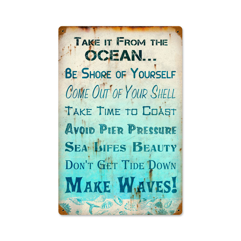 Take It From Ocean Vintage Sign