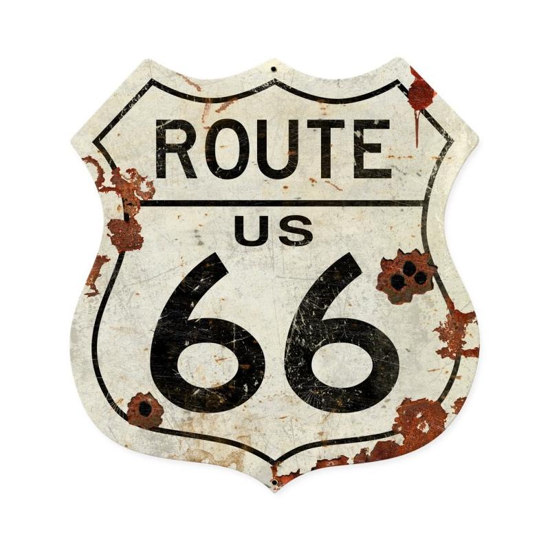 Route US 66 Shield Vintage Sign Vintage Sign