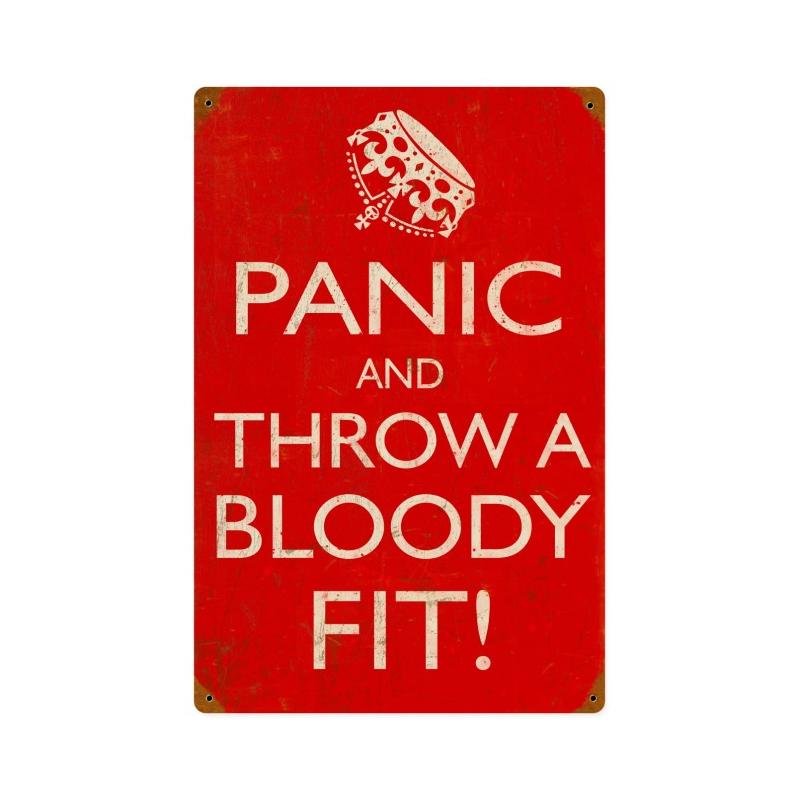 Panic Bloody Fit Vintage Sign