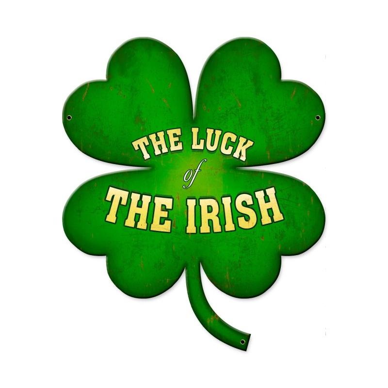 Luck Of The Irish Four Leaf Clover Vintage Sign