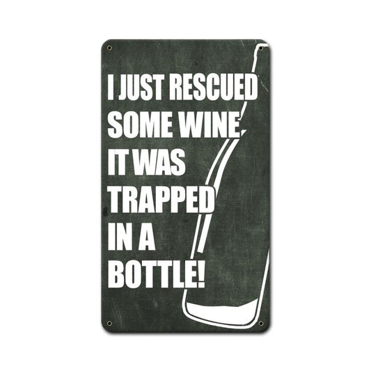 Rescue Wine Vintage Sign