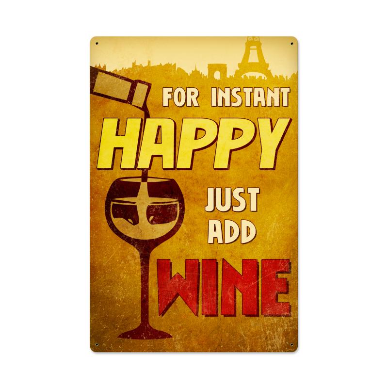 Happy Wine Vintage Sign
