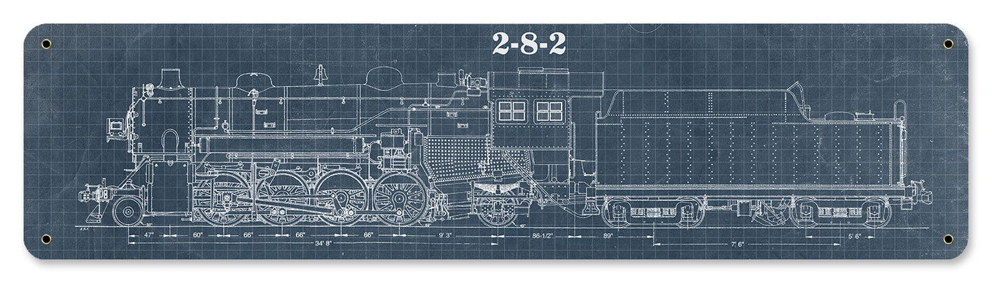 Train Blue Print 2-8-2