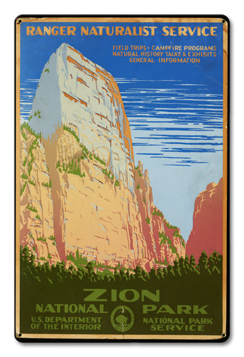 Zion National Park Vintage Sign