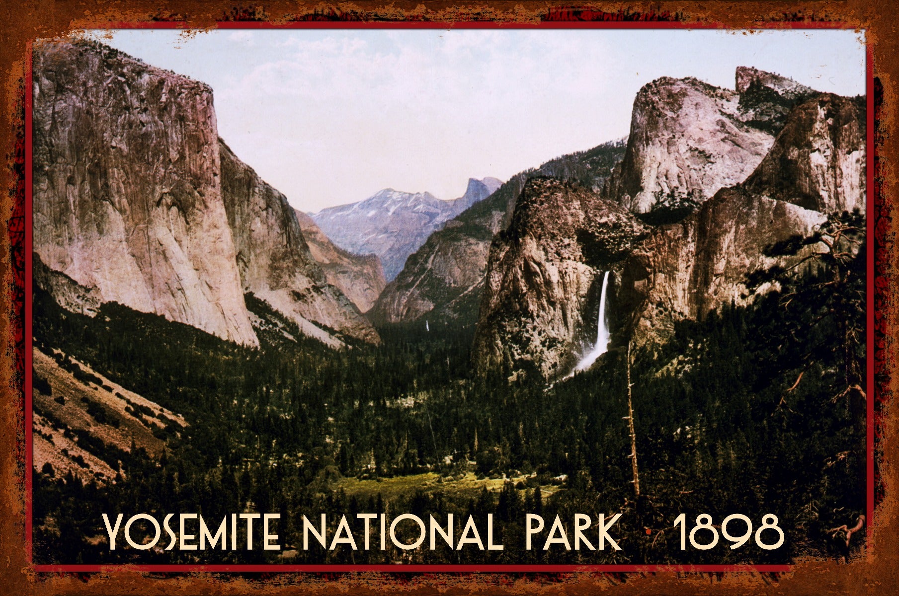 Yosemite National Park 1898 Vintage Sign