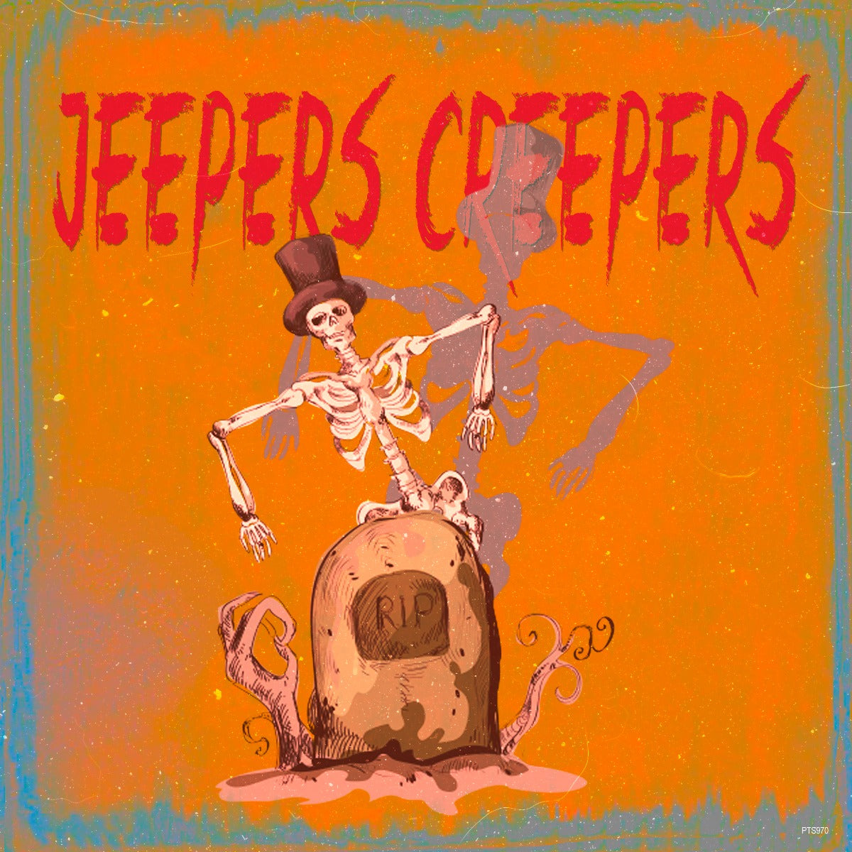 Jeepers Creepers Skeleton Vintage Sign