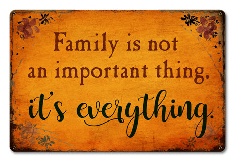 Family Is Important Vintage Sign