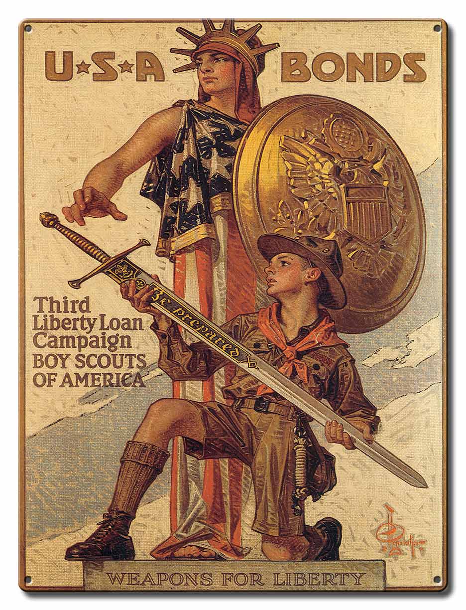 Boy Scouts Liberty Vintage Sign