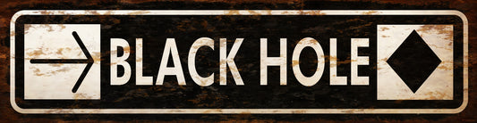 Black Hole Ski Run Vintage Sign