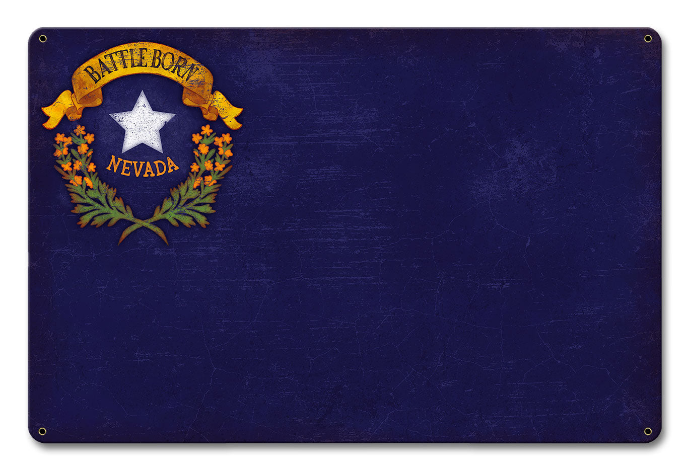 Nevada State Flag Vintage Sign