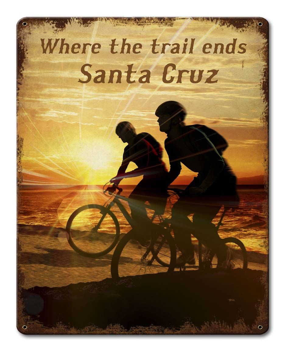 Bike Santa Cruz Vintage Sign