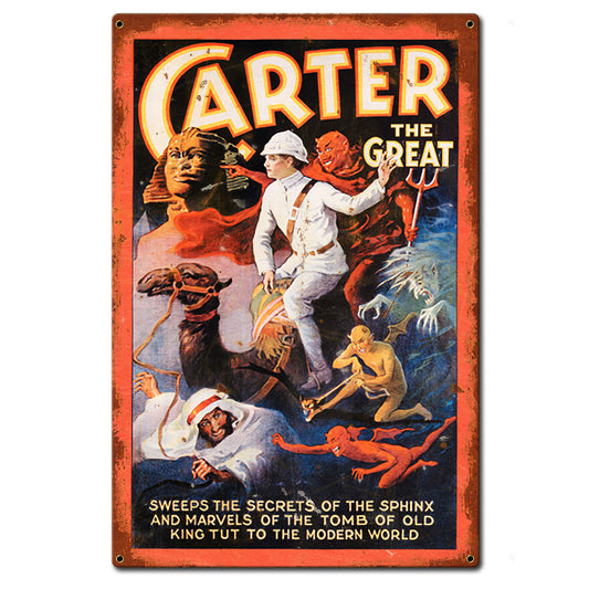 Carter The Great Metal Sign 16in X 24in 