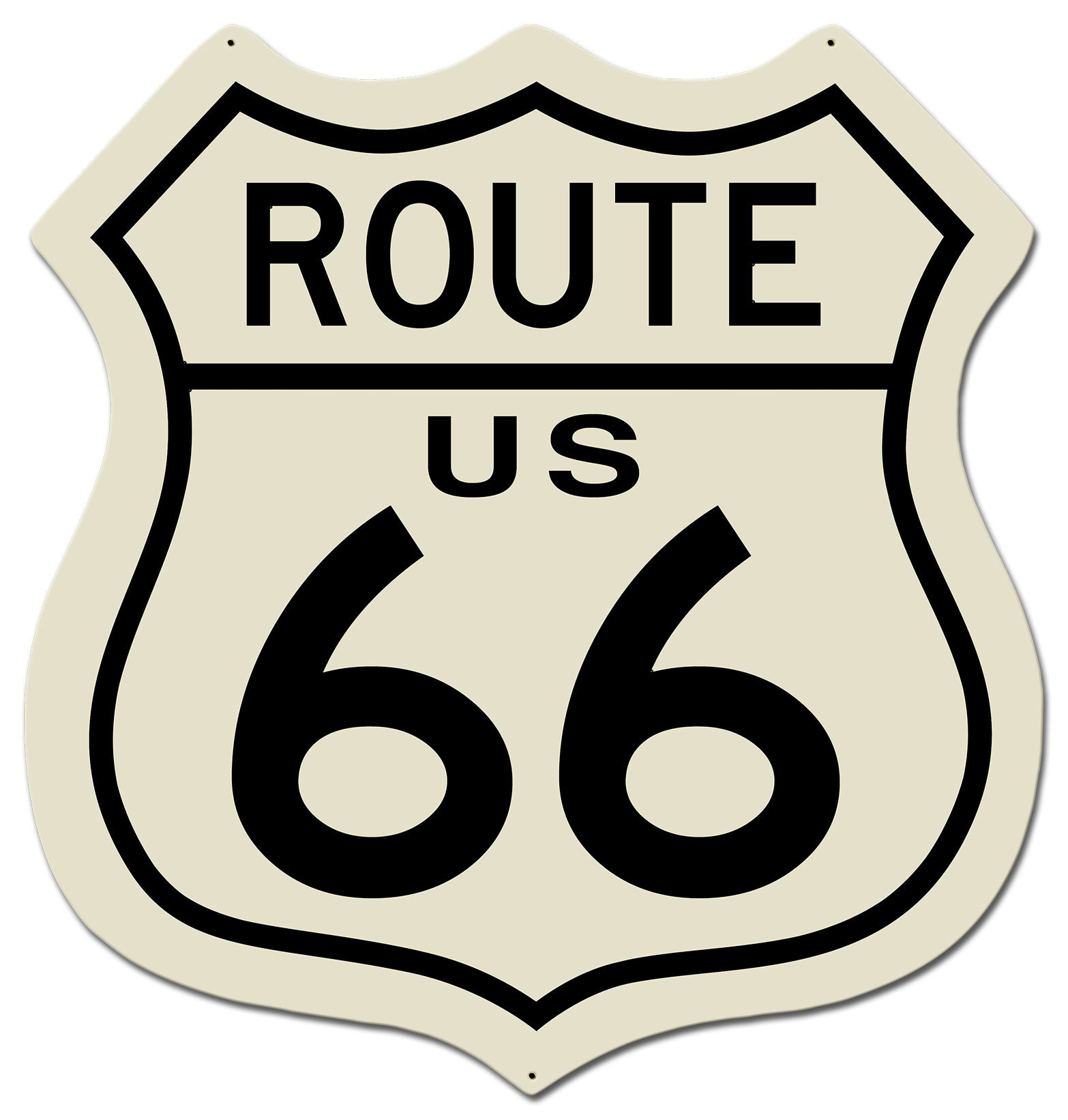Route US 66 Metal Sign 28in X 29in 