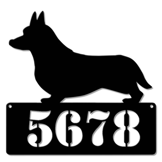 Corgi Address Sign  - Personalized