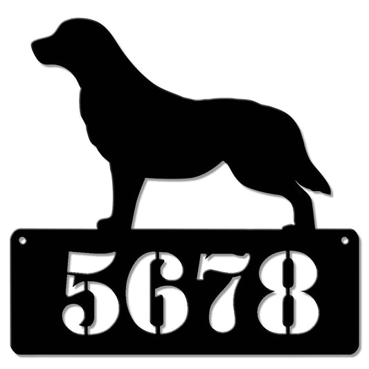 Golden Retriever Address Sign  - Personalized