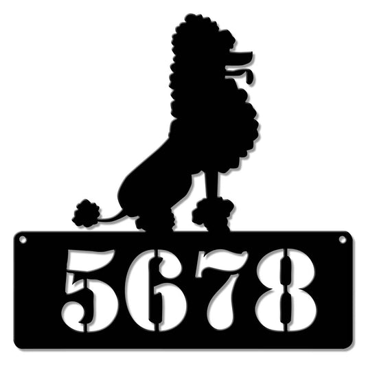 Poodle Address Sign  - Personalized