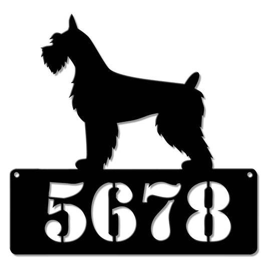 Schnauzer Address Sign  - Personalized