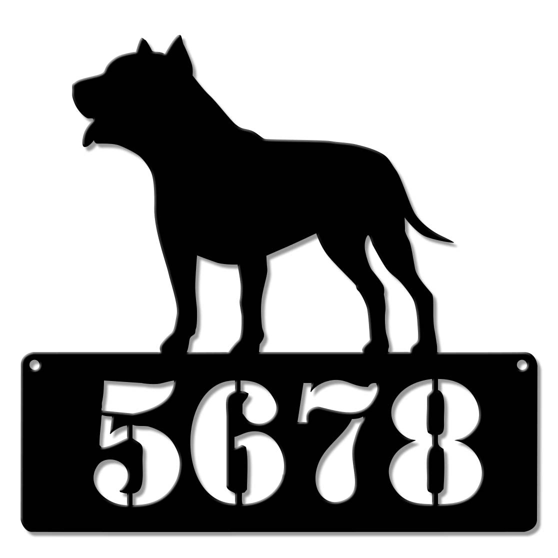 Pit Bull Address Sign  - Personalized