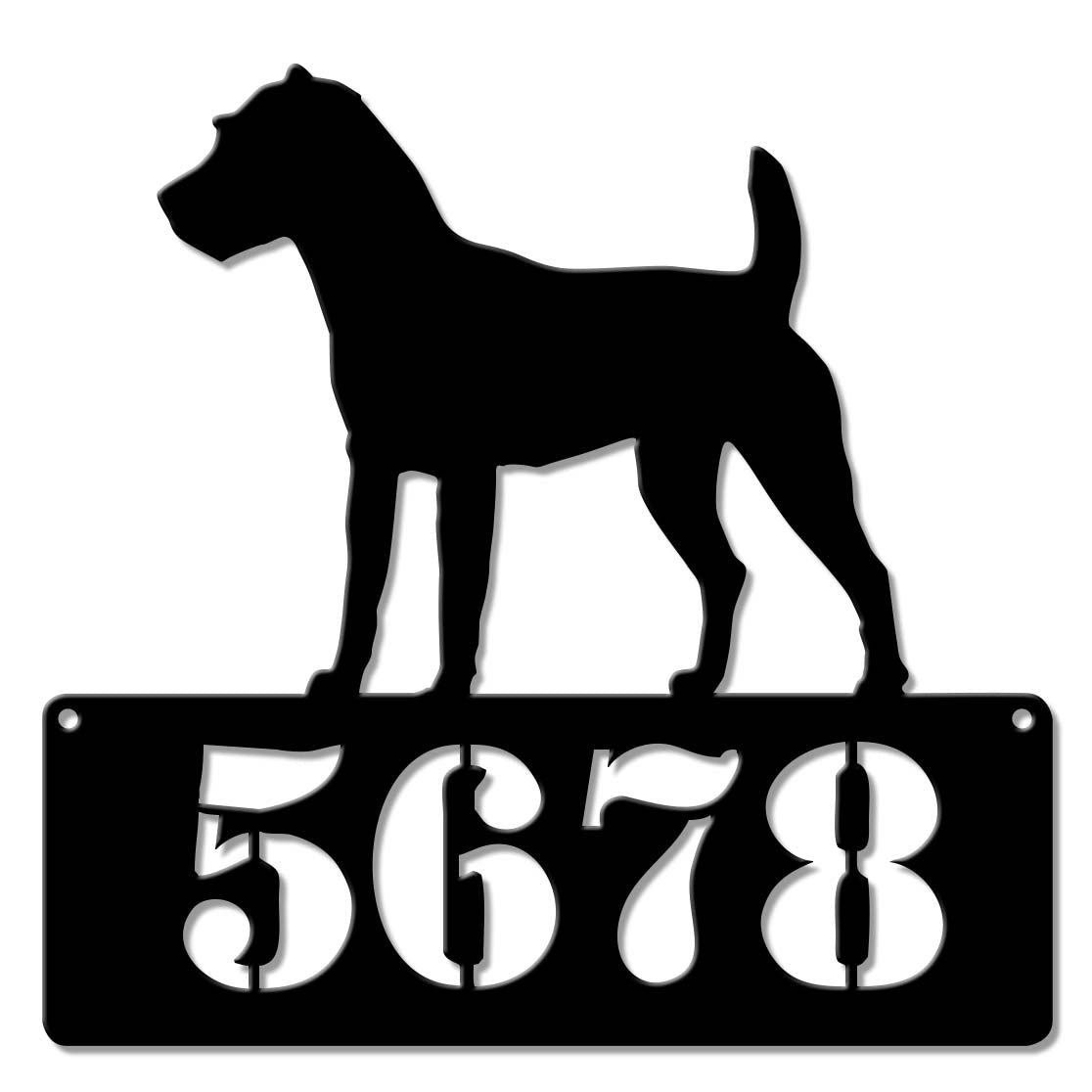 Jack Russell Terrier Address Sign  - Personalized