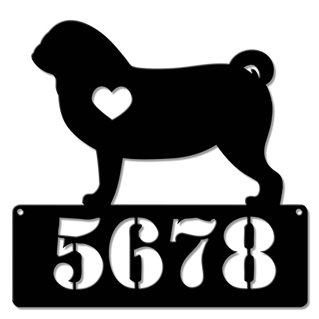 Pug Lover Address Sign  - Personalized