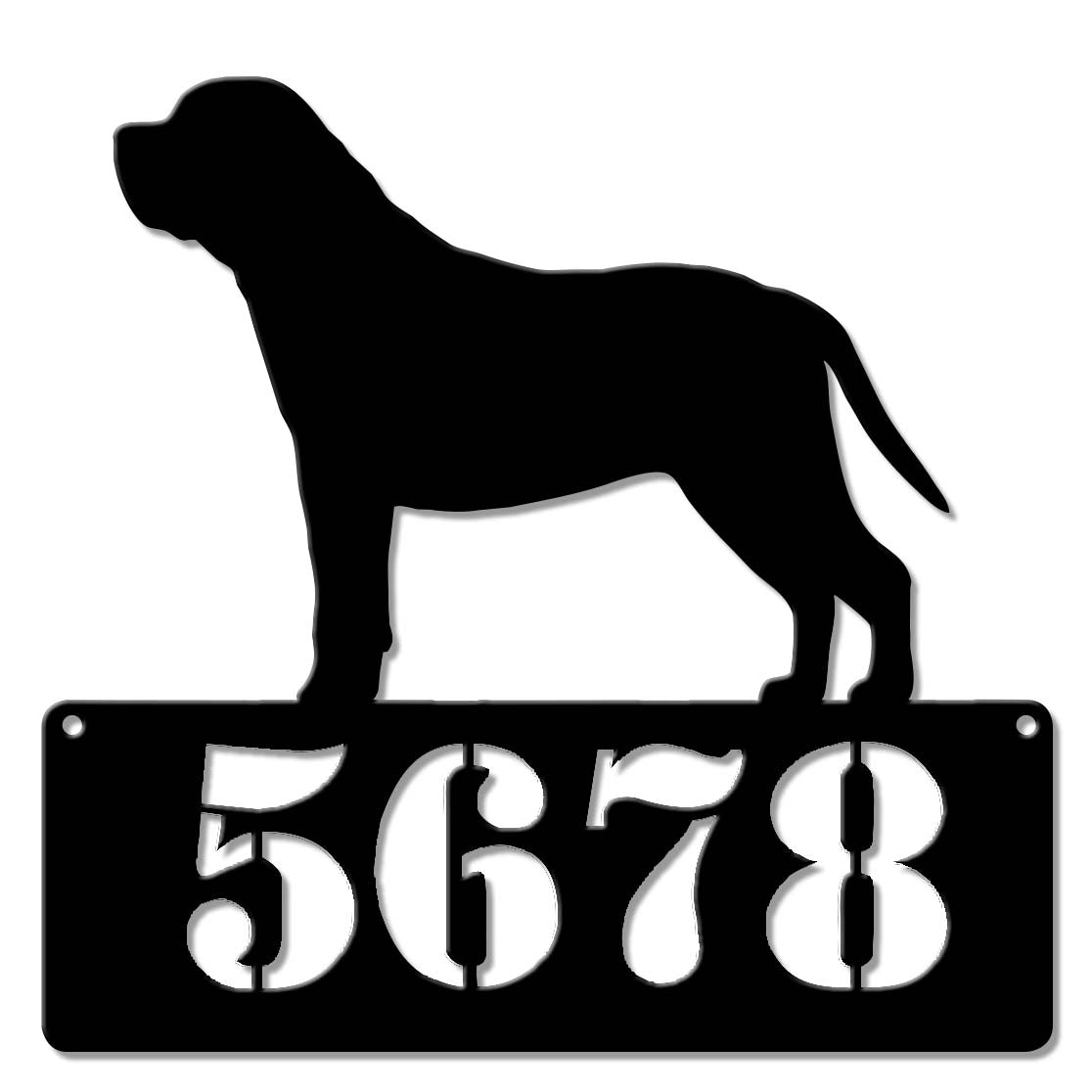 Mastiff Address  Sign - Personalized