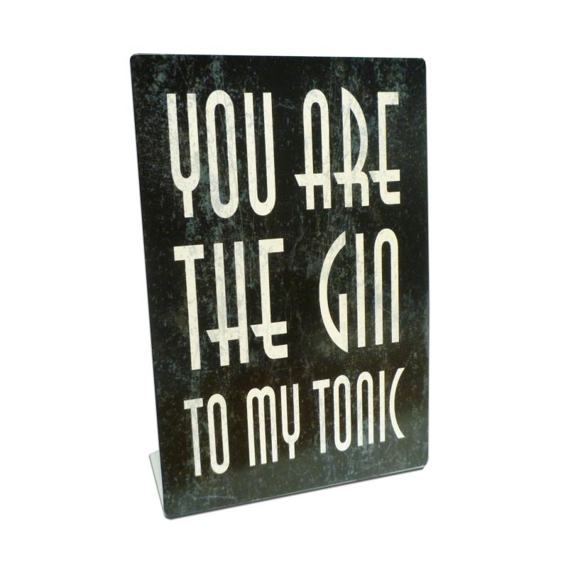 Gin Tonic Topper Vintage Sign