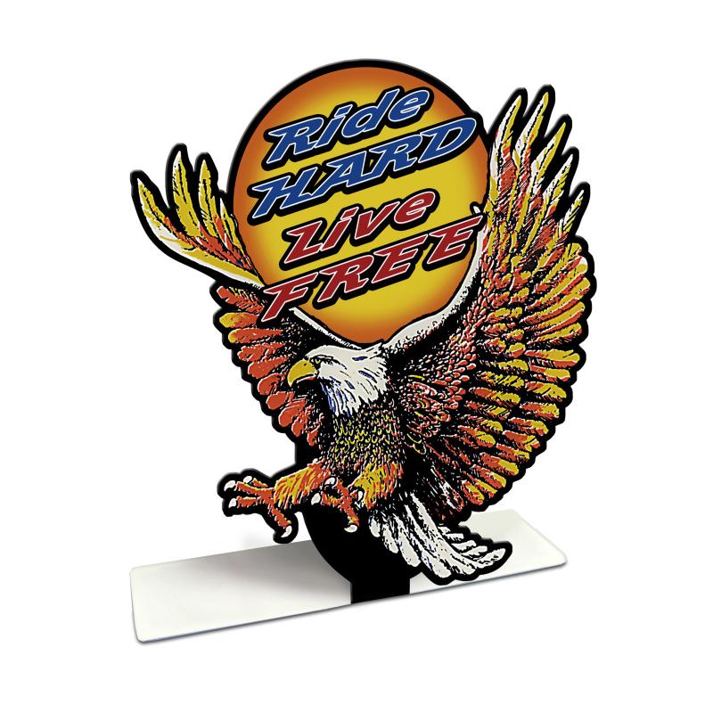 Ride Hard Live Free Eagle Vintage Sign